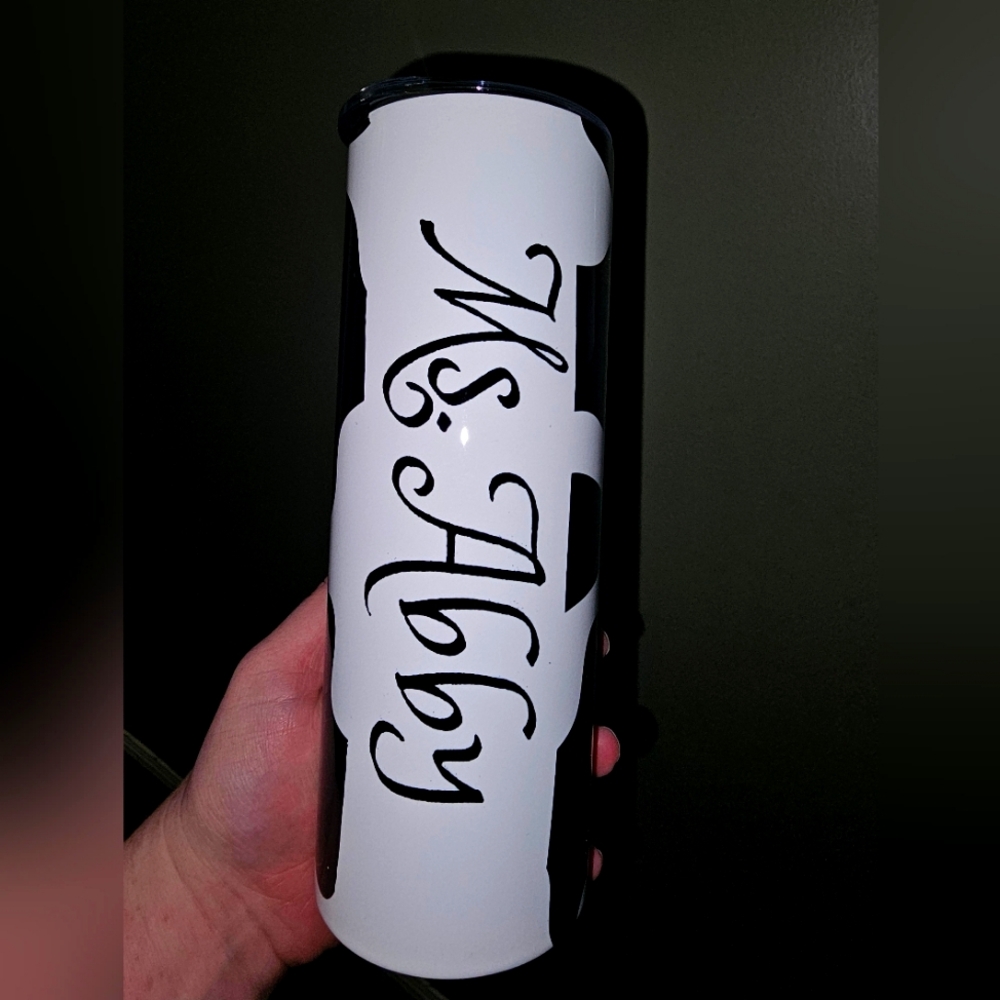 Cow print personalized 20oz tumbler